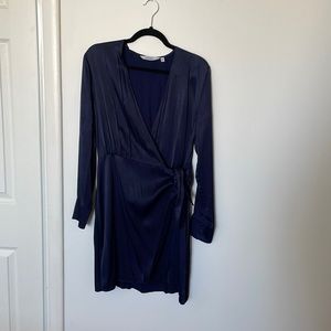 & Other Stories Navy Wrap Dress
